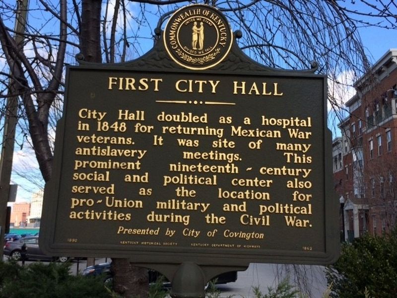 First City Hall Marker image. Click for full size.
