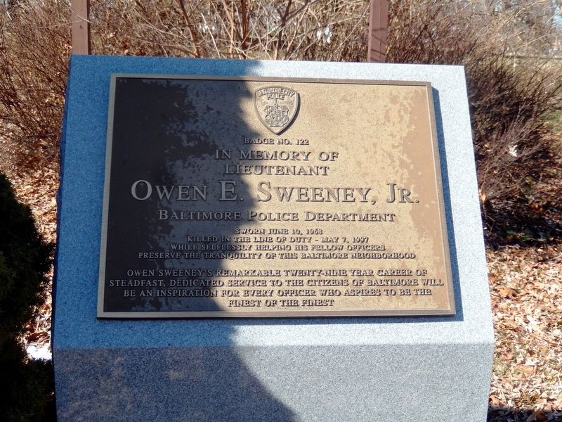 Lt. Owen E. Sweeney, Jr. Memorial Marker image. Click for full size.