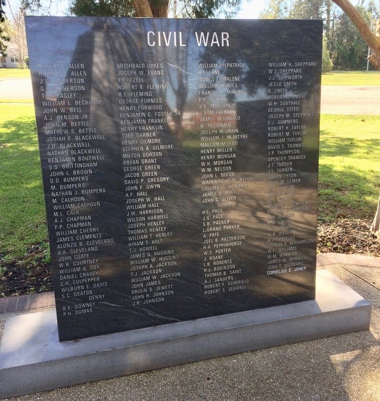 Civil War Honor Roll. Click for full size. Civil War Honor Roll image. Click for full size.