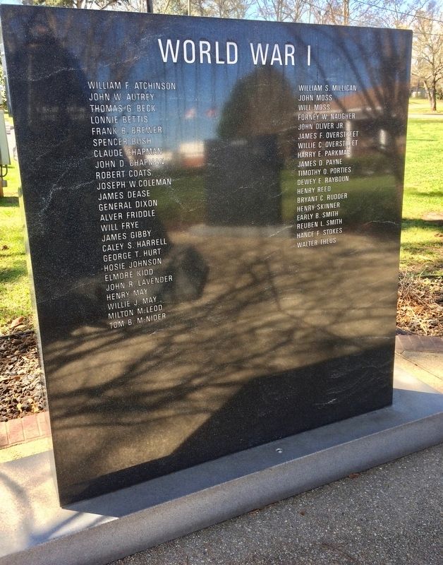 World War I Honor Roll. Click for full size. World War I Honor Roll image. Click for full size.