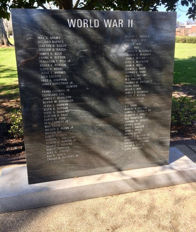 World War II Honor Roll. Click for full size. World War II Honor Roll image. Click for full size.