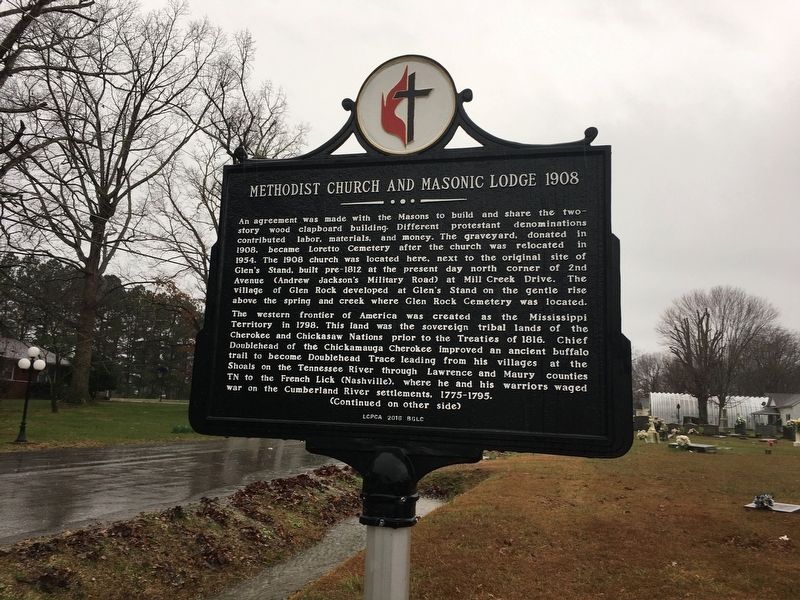 Methodist Church and Masonic Lodge 1908 Marker. Click for full size. Methodist Church and Masonic Lodge 1908 Marker image. Click for full size.