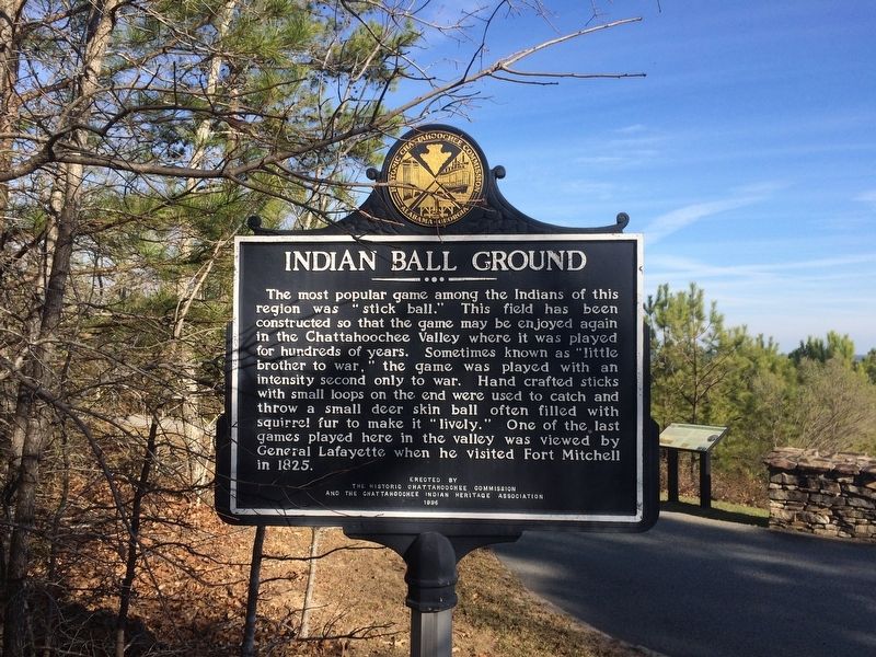 This marker is just to right of another marker about "Stick Ball." image. Click for full size.