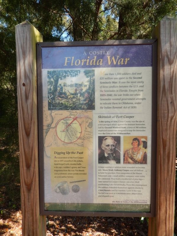 A Costly Florida War Marker image. Click for full size.