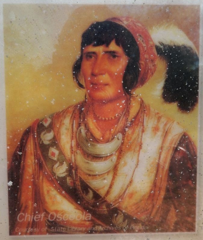 Chief Osceola (<b><i>marker inset detail</b></i>) image. Click for full size.