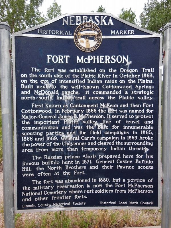 Fort McPherson Marker image. Click for full size.