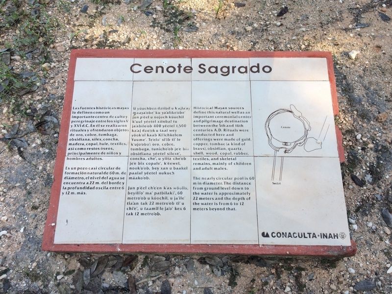 The Sacred Cenote Marker image. Click for full size.