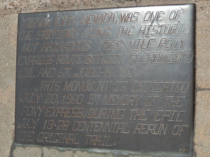 Pony Express Monument image. Click for full size.
