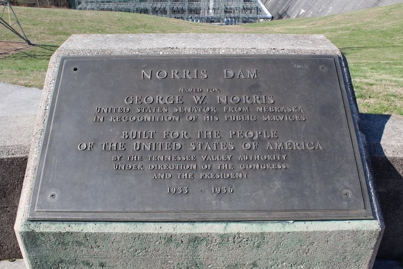 Norris Dam Marker. Click for full size. Norris Dam Marker image. Click for full size.
