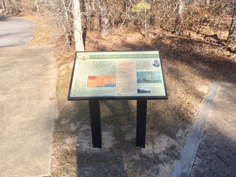 Fort Mitchell and Creek Removal Marker image. Click for full size.