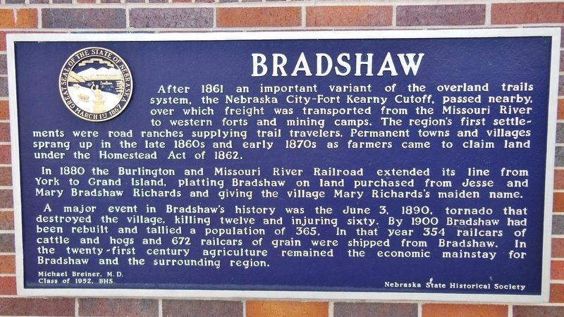 Bradshaw Marker. Click for full size. Bradshaw Marker image. Click for full size.