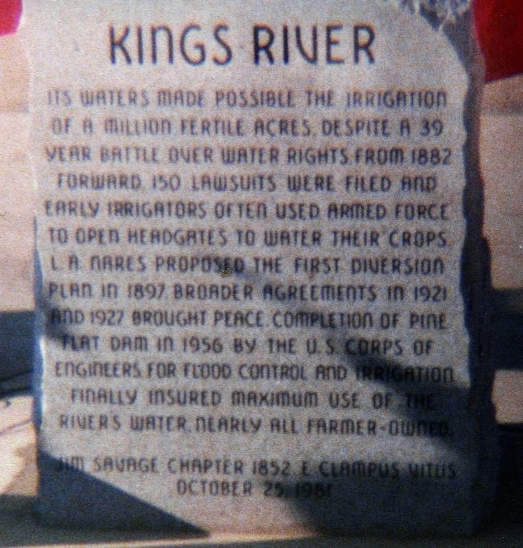 Kings River Marker image. Click for full size.