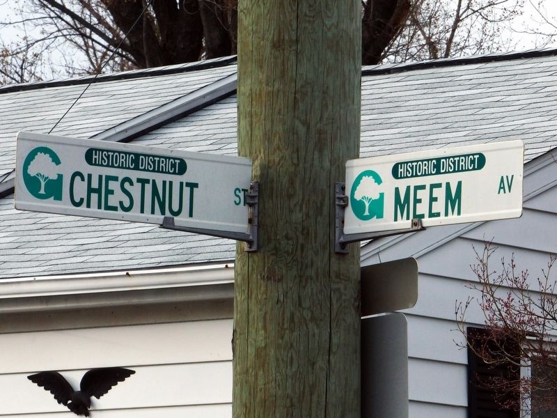Chestnut Street and Meem Avenue image. Click for full size.