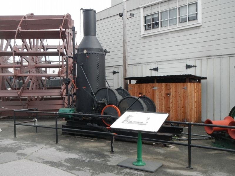 Steam Donkey Engine and Marker image. Click for full size.
