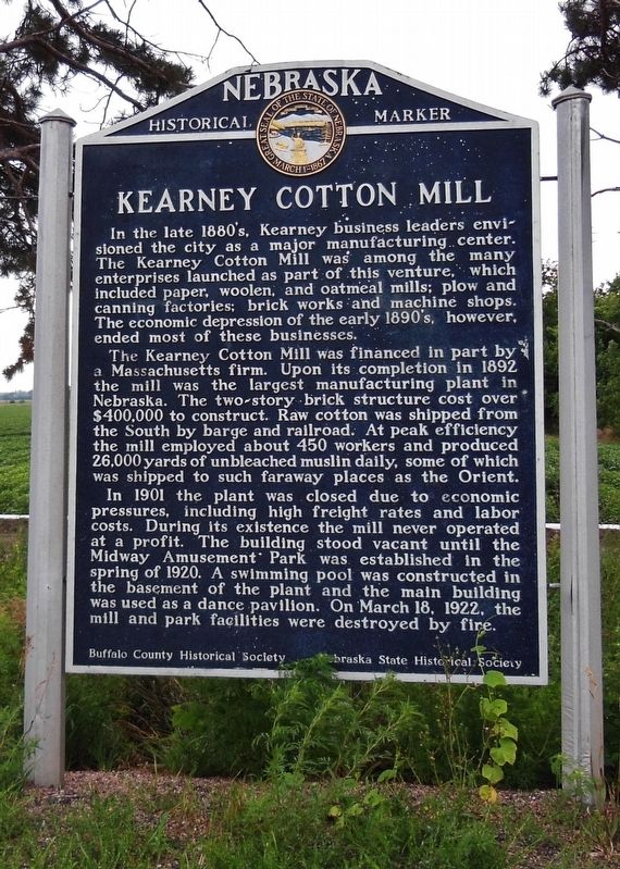 Kearney Cotton Mill Marker image. Click for full size.