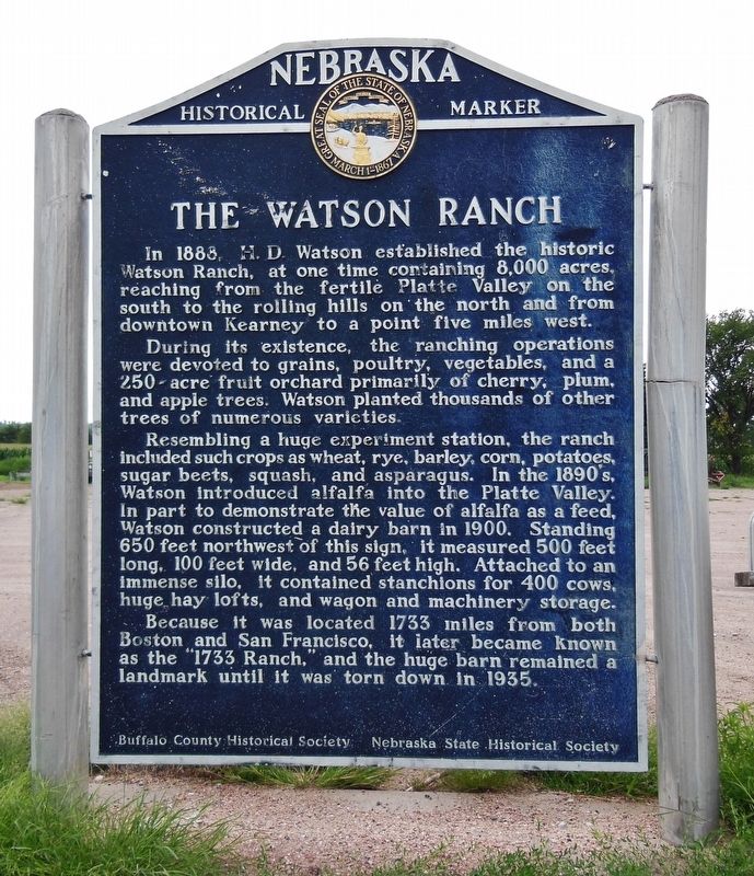 The Watson Ranch Marker. Click for full size. The Watson Ranch Marker image. Click for full size.