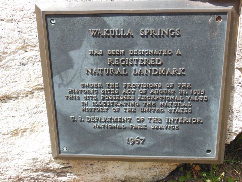Wakulla Springs Registered Natural Landmark 1967 image. Click for full size.