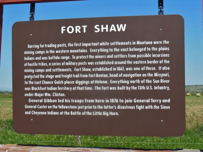 Fort Shaw Marker image. Click for full size.