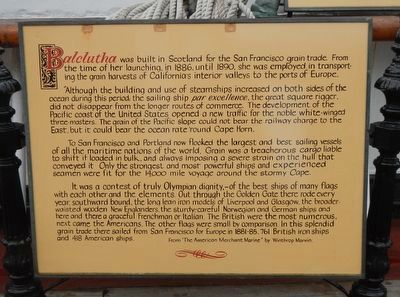 <i>Balclutha</i> Marker. Click for full size. <i>Balclutha</i> Marker image. Click for full size.