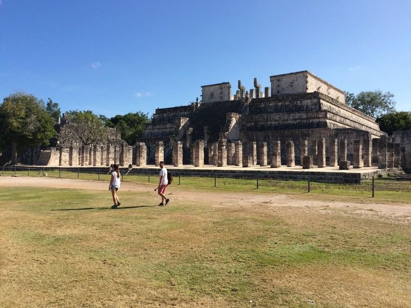 The Temple of the Warriors and Marker. Click for full size. The Temple of the Warriors and Marker image. Click for full size.
