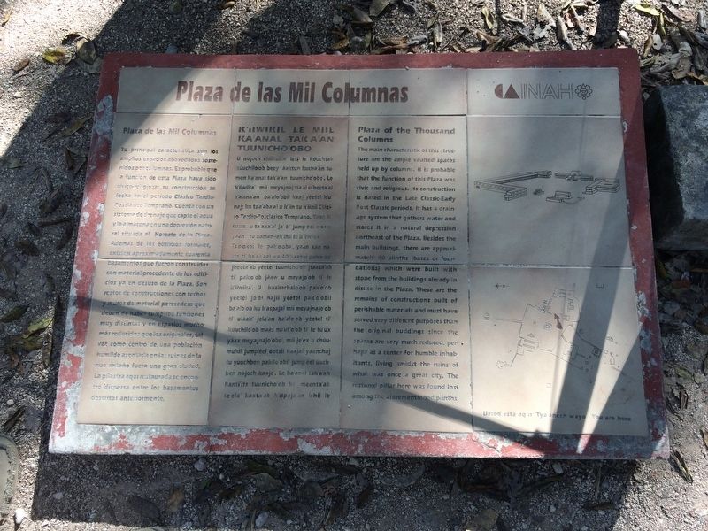 The Plaza of the Thousand Columns Marker image. Click for full size.