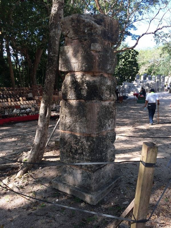 An additional view of the restored column, seen towards the west and the entrance to the plaza. image. Click for full size.