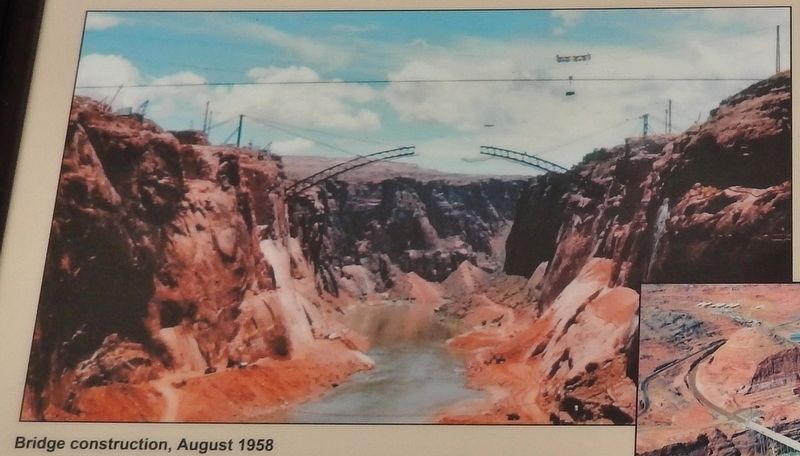 Marker detail: Bridge Construction, August 1958 image. Click for full size.