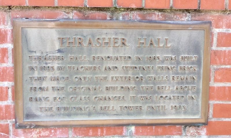 Thrasher Hall Plaque image. Click for full size.