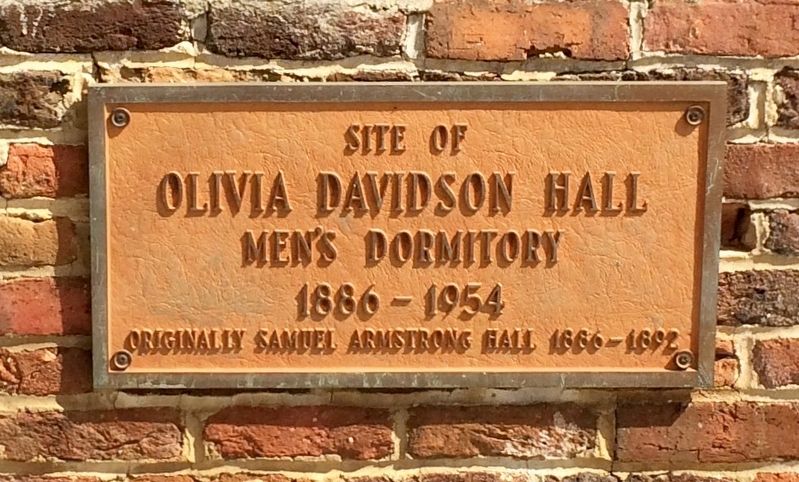 Site of Olivia Davidson Hall Marker image. Click for full size.