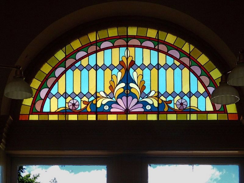 Stained-glass Window in the Red Brick Courthouse image. Click for full size.
