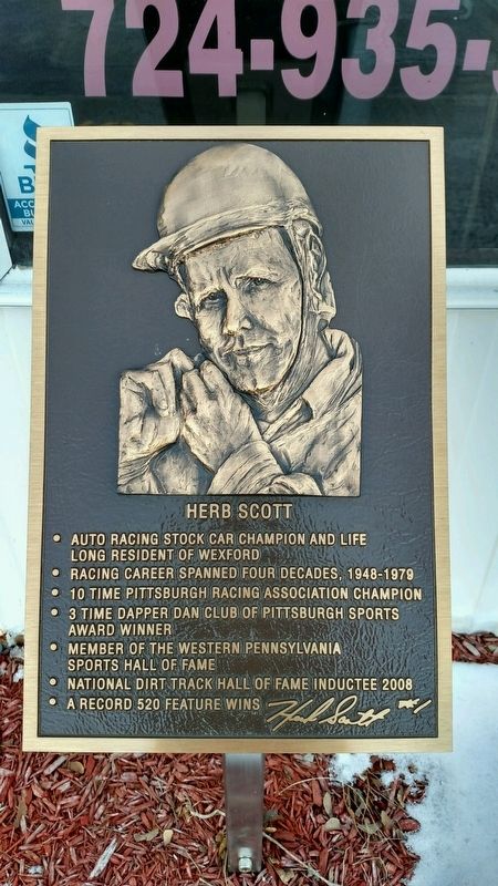 Herb Scott Marker. Click for full size. Herb Scott Marker image. Click for full size.