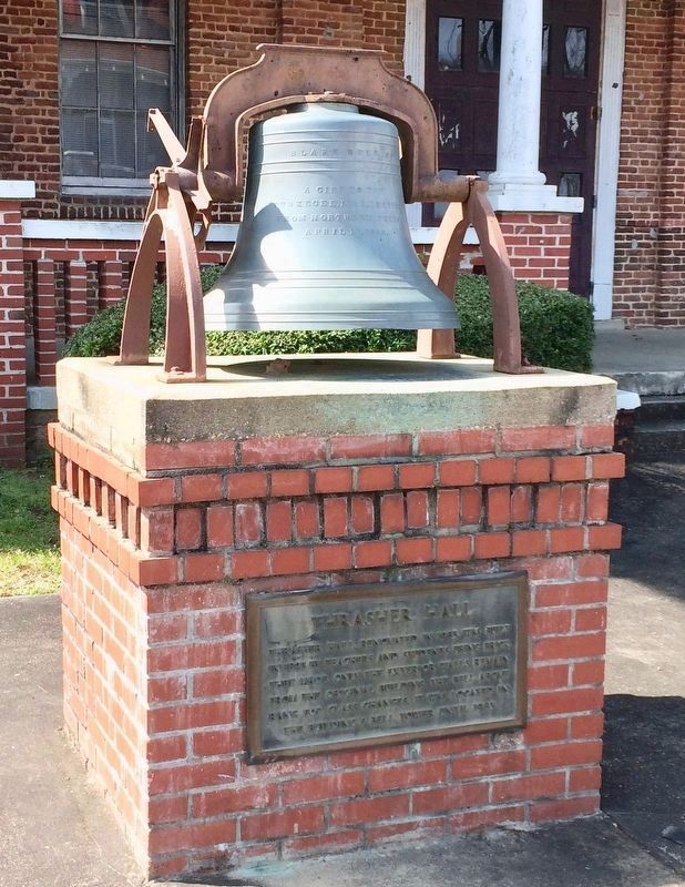 Bell located in front of Thrasher Hall.. Click for full size. Bell located in front of Thrasher Hall. image. Click for full size.