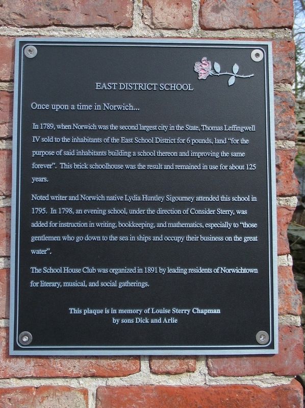 East District School Marker image. Click for full size.