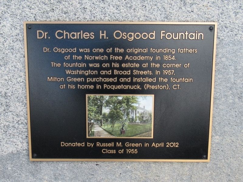 Dr. Charles H. Osgood Fountain Marker image. Click for full size.