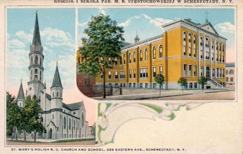 St. Mary's Polish R. C. Church and School, Eastern Ave., Schenectady, N.Y. image. Click for full size.