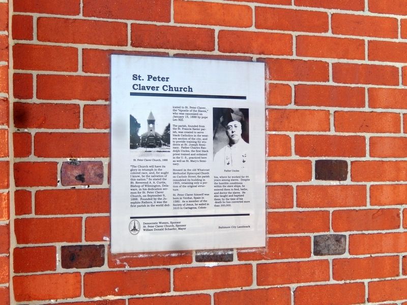 St. Peter Claver Church Marker image. Click for full size.