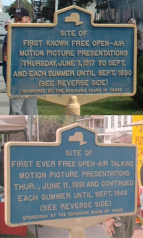 Schoharie Free Movies Marker. Click for full size. Schoharie Free Movies Marker image. Click for full size.
