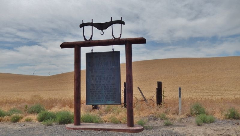 This Marks the Crossing of the Old Oregon Trail Marker (<b><i>wide view</b></i>) image. Click for full size.