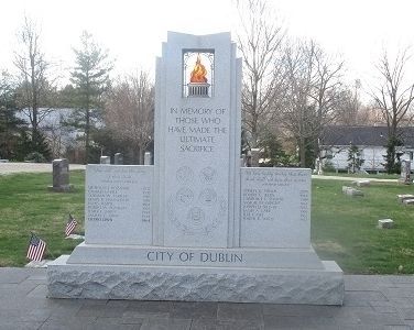 Dublin Veterans Memorial. Click for full size. Dublin Veterans Memorial image. Click for full size.