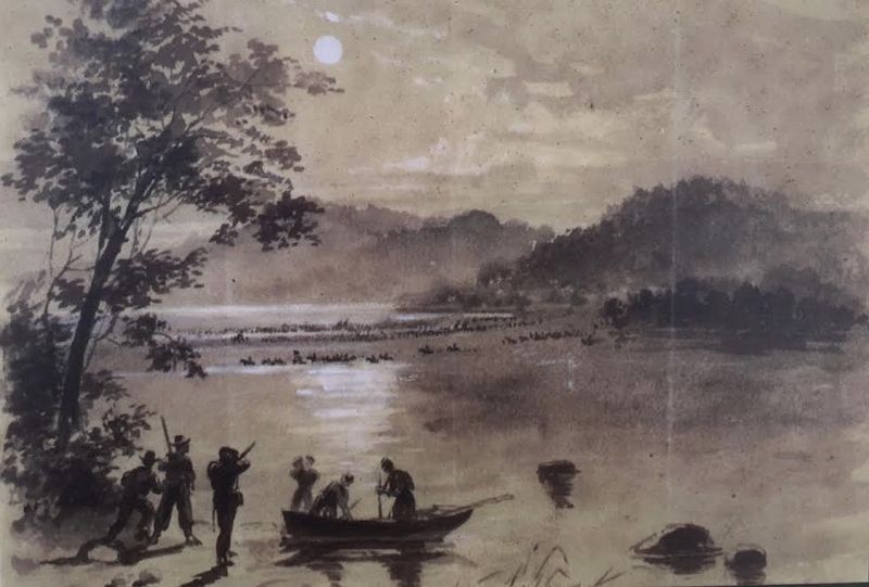 "Rebels Crossing the Potomac" image. Click for full size.