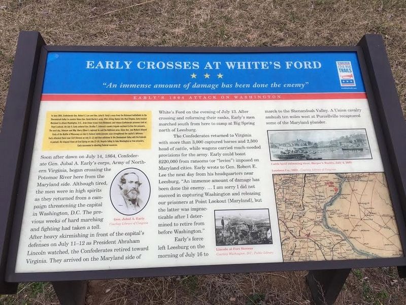 Early Crosses At White's Ford Marker image. Click for full size.