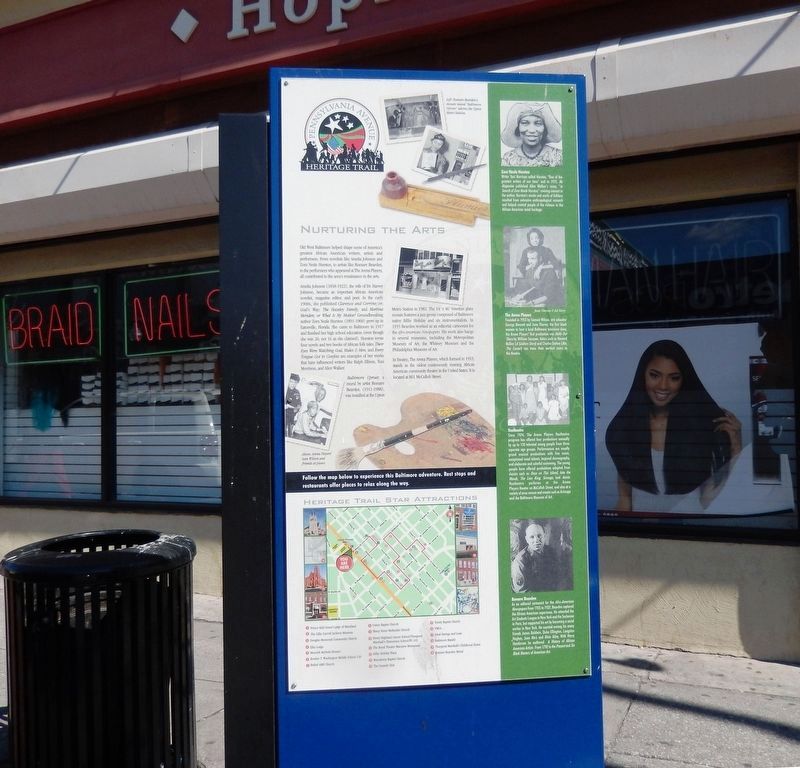 Nurturing the Arts Marker-Front Panel image. Click for full size.