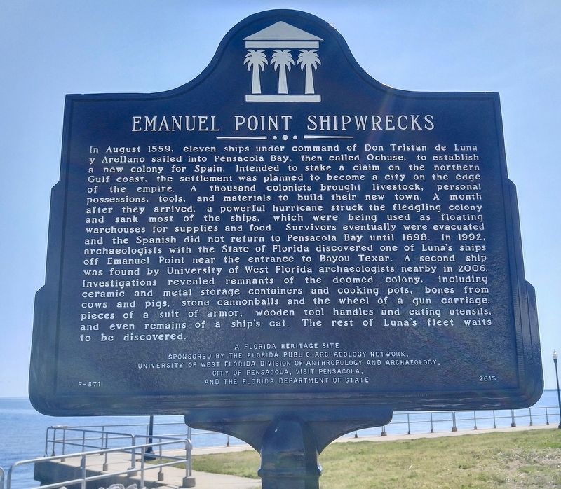 Emanuel Point Shipwrecks Marker image. Click for full size.