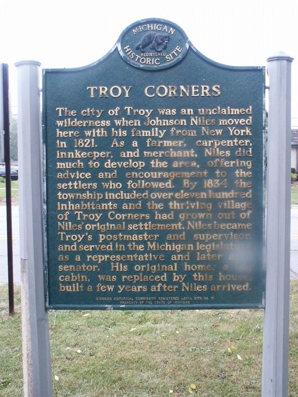 Troy Corners Marker image. Click for full size.