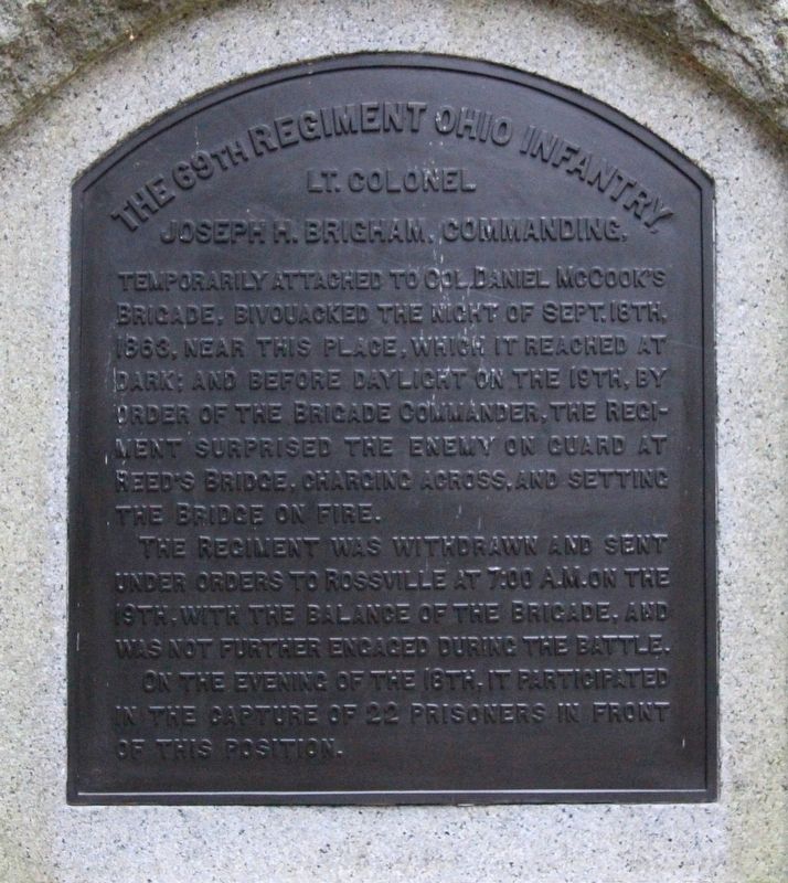 69th Ohio Infantry Regiment Marker image. Click for full size.