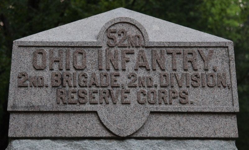 52nd Ohio Infantry Regiment Marker image. Click for full size.