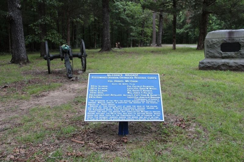 McCook's Brigade Marker. Click for full size. McCook's Brigade Marker image. Click for full size.