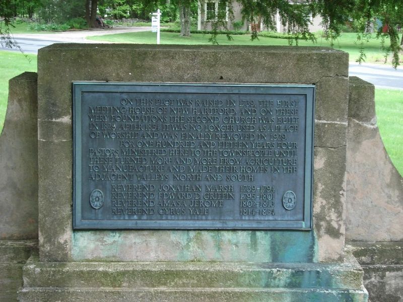 First Meeting House Marker. Click for full size. First Meeting House Marker image. Click for full size.