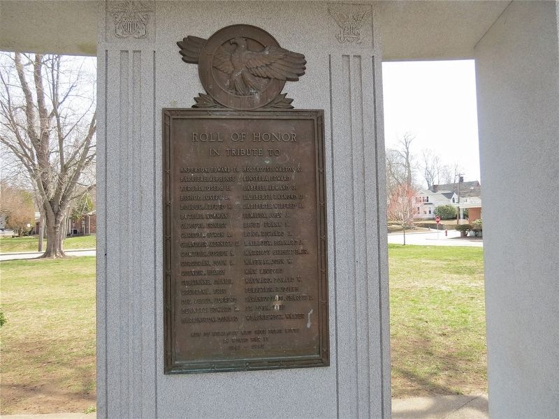 Killingly World War II Monument Marker. Click for full size. Killingly World War II Monument Marker image. Click for full size.