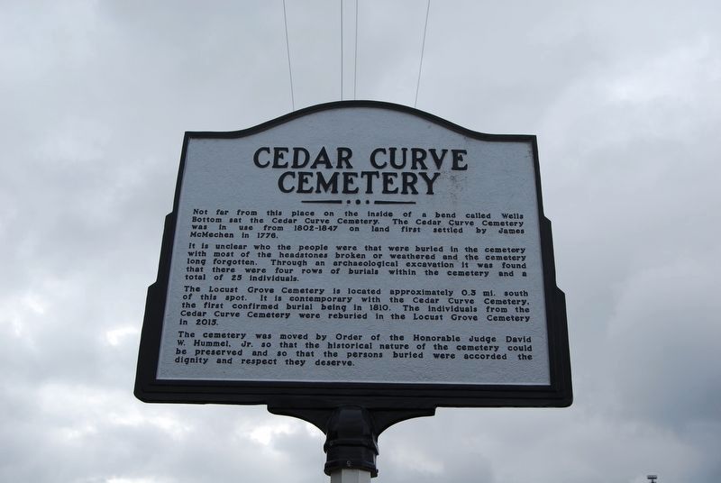 Cedar Curve Cemetery Marker image. Click for full size.